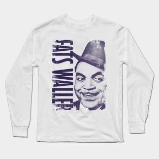 Fats Waller Vintage Navy Long Sleeve T-Shirt